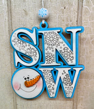 Load image into Gallery viewer, Nativity Snowflake Ornaments  - Unpainted &amp; Unassembled