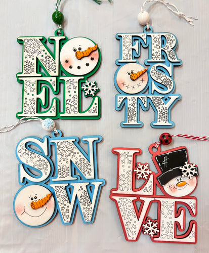 Nativity Snowflake Ornaments  - Unpainted & Unassembled