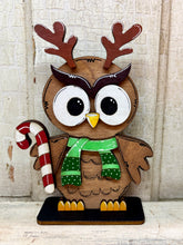 Load image into Gallery viewer, Christmas Owls  - Unpainted &amp; Unassembled
