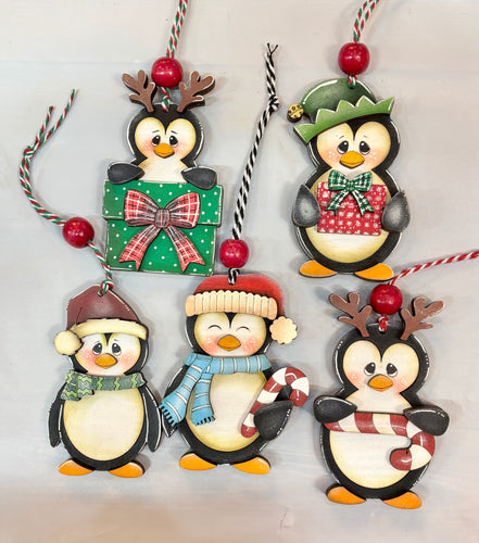 Christmas Penguin Ornaments  - Unpainted & Unassembled