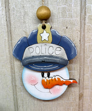 Load image into Gallery viewer, Christmas Occupation Snowman Ornaments  - Unpainted &amp; Unassembled