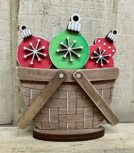 Christmas, Winter & New Year TINY Basket Inserts - Unpainted