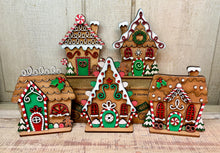 Load image into Gallery viewer, Gingerbread Candy Houses  - Unpainted &amp; Unassembled