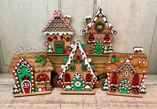 Gingerbread Candy Houses  - Unpainted & Unassembled