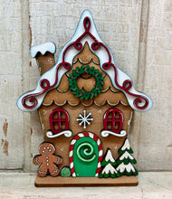 Load image into Gallery viewer, Gingerbread Candy Houses  - Unpainted &amp; Unassembled