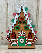 Load image into Gallery viewer, Gingerbread Candy Houses  - Unpainted &amp; Unassembled