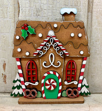 Load image into Gallery viewer, Gingerbread Candy Houses  - Unpainted &amp; Unassembled