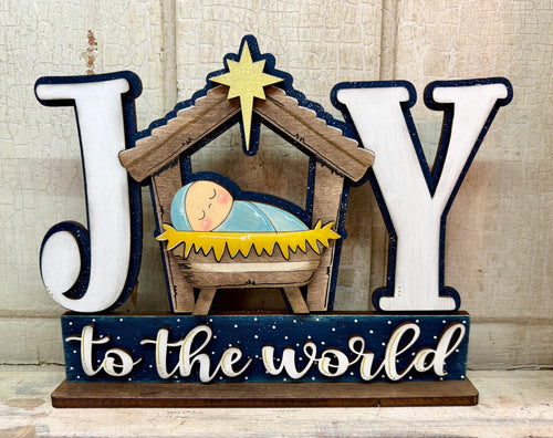 Joy to the World Sitter  - Unpainted & Unassembled