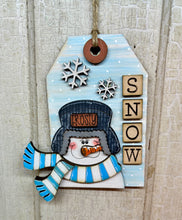 Load image into Gallery viewer, Snowman Ear Flap Hat Ornaments  - Unpainted &amp; Unassembled