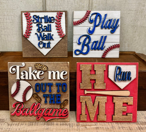 Baseball Inserts Pieces for Ladder or Frames - Unpainted