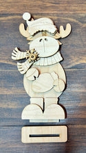 Load image into Gallery viewer, Moose Merry &amp; Bright Shelf Sitter or Moose Only  - Unpainted &amp; Unassembled
