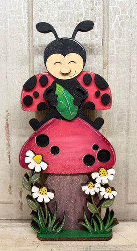 Ladybug on Mushroom - Unpainted