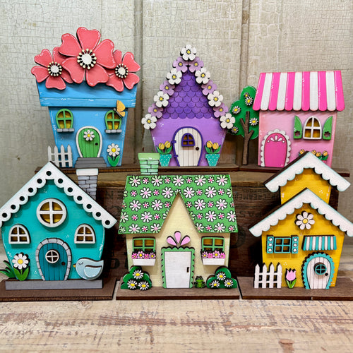 Flower Houses - Unpainted & Unassembled