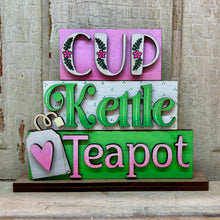 Load image into Gallery viewer, Tea Stacked Shelf Sitter - Unpainted &amp; Unassembled