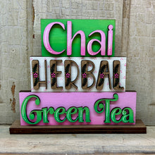 Load image into Gallery viewer, Tea Stacked Shelf Sitter - Unpainted &amp; Unassembled