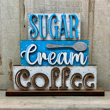 Load image into Gallery viewer, Coffee Stacked Shelf Sitter - Unpainted &amp; Unassembled