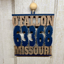 Load image into Gallery viewer, City/State Zip Code Ornament - Unpainted &amp; Unassembled