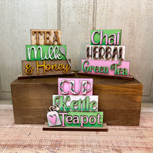 Load image into Gallery viewer, Tea Stacked Shelf Sitter - Unpainted &amp; Unassembled