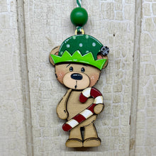 Load image into Gallery viewer, Christmas Teddy Bear Ornaments - Unpainted &amp; Unassembled