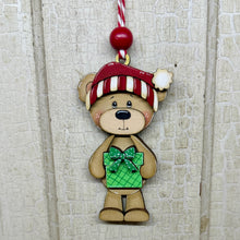 Load image into Gallery viewer, Christmas Teddy Bear Ornaments - Unpainted &amp; Unassembled