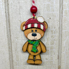 Load image into Gallery viewer, Christmas Teddy Bear Ornaments - Unpainted &amp; Unassembled