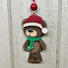 Load image into Gallery viewer, Christmas Teddy Bear Ornaments - Unpainted &amp; Unassembled