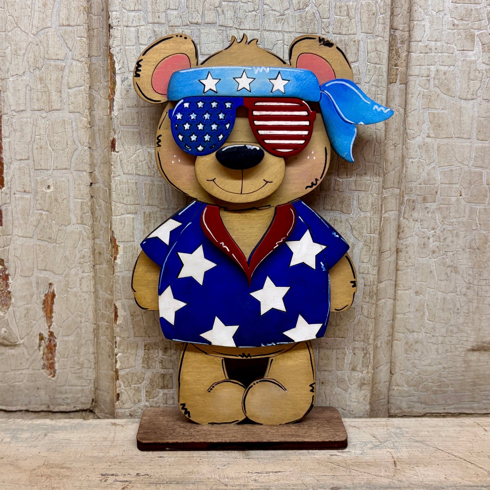 Load image into Gallery viewer, 4th of July Patriotic Bears - Unpainted & Unassembled