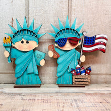 Load image into Gallery viewer, 4th of July Patriotic Statue of Liberty - 2 Designs - Unpainted &amp; Unassembled