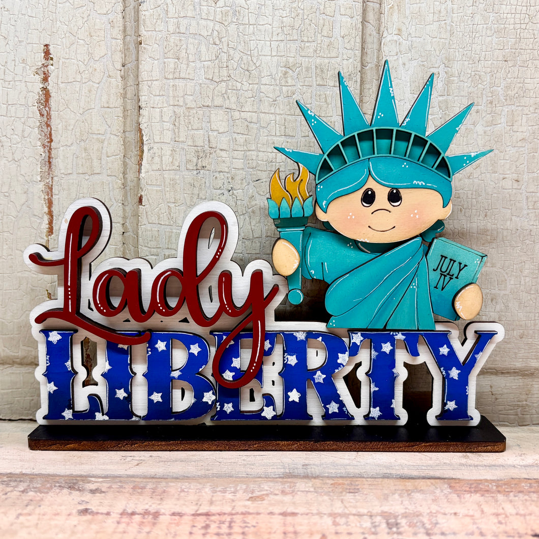 Lady Liberty Shelf Sitter - Unpainted & Unassembled