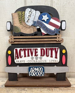 3 Designs - Military Insert for Truck Shelf Sitter, Bread Board or Hanger (NOT included, sold separately)