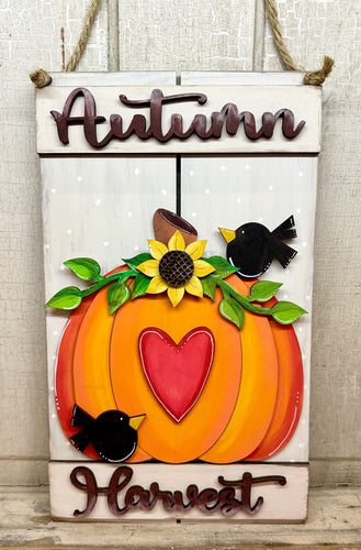 Autumn Harvest Door Hanger - Unpainted