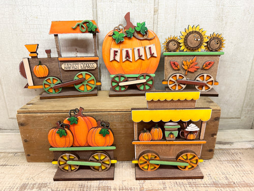 Fall Train- Unpainted - Buy One or the Entire Set