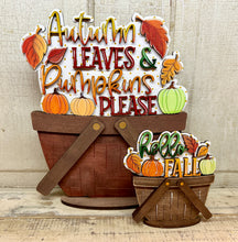 Load image into Gallery viewer, Fall, Halloween &amp; Thanksgiving TINY Basket Inserts - Unpainted