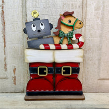 Load image into Gallery viewer, Tiny Santa Boots for the Tiny Basket Inserts  - Unpainted &amp; Unassembled