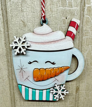 Load image into Gallery viewer, Holiday Cocoa Cup Ornament - DIY - 3 Designs