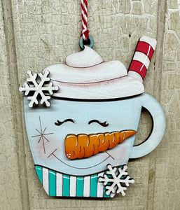 Holiday Cocoa Cup Ornament - DIY - 3 Designs