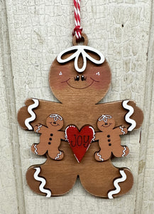 Gingerbread Man Ornaments - DIY - 3 Designs