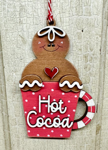 Gingerbread Man Ornaments - DIY - 3 Designs