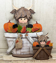 Load image into Gallery viewer, Fall, Halloween &amp; Thanksgiving TINY Basket Inserts - Unpainted
