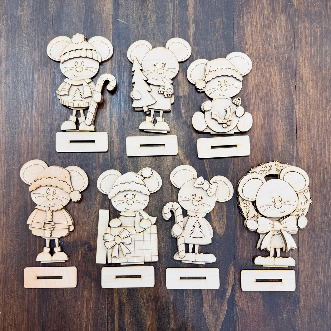 Christmas Mice - Unpainted & Unassembled – Elderberry Place