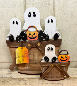 Fall, Halloween & Thanksgiving TINY Basket Inserts - Unpainted