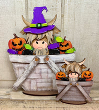 Load image into Gallery viewer, Fall, Halloween &amp; Thanksgiving TINY Basket Inserts - Unpainted