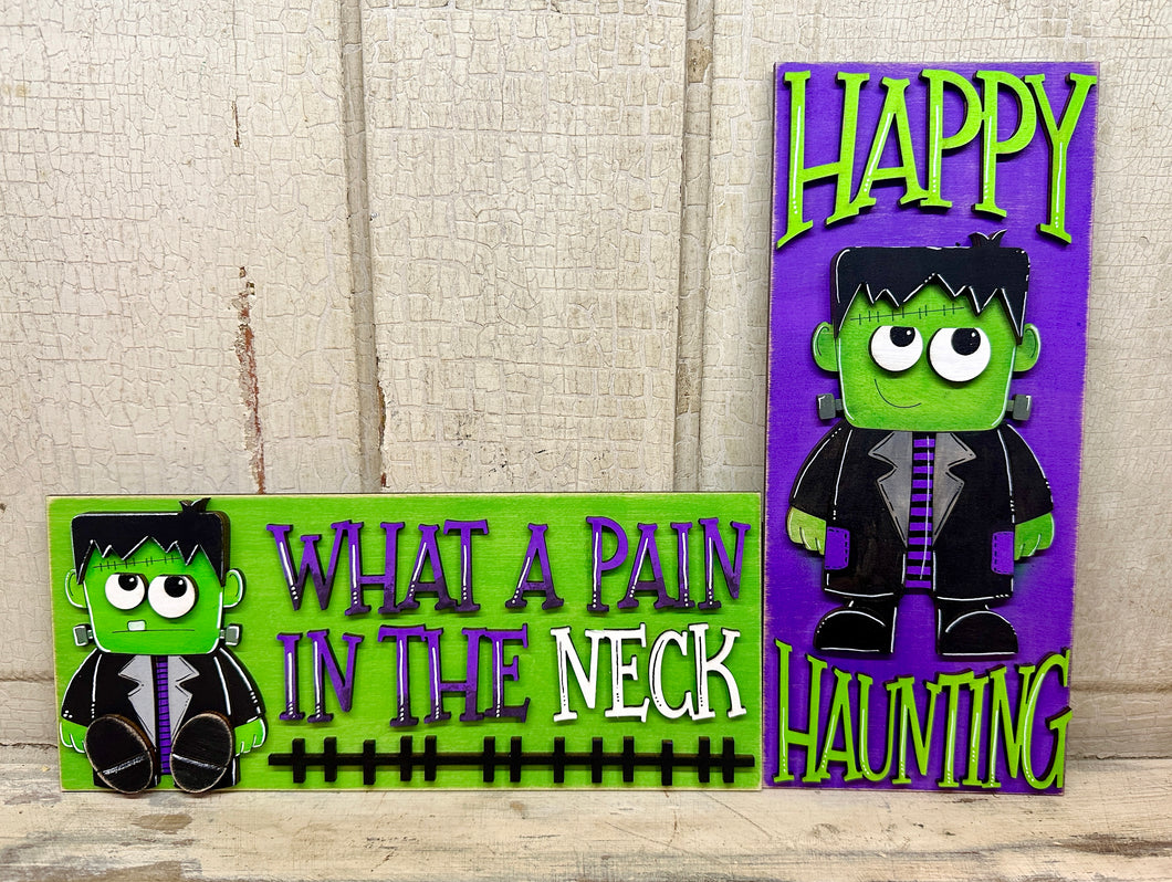 Halloween Frankenstein  Signs -  Unpainted