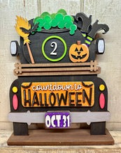 Load image into Gallery viewer, Countdown to Halloween Truck, Bread Board or Door Hanger Insert - Unpainted