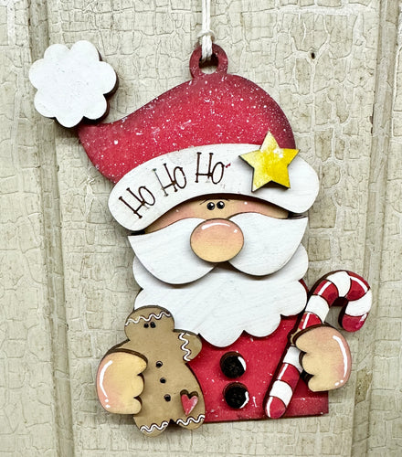 Santa w/ Gingerbread Man Ornament - DIY