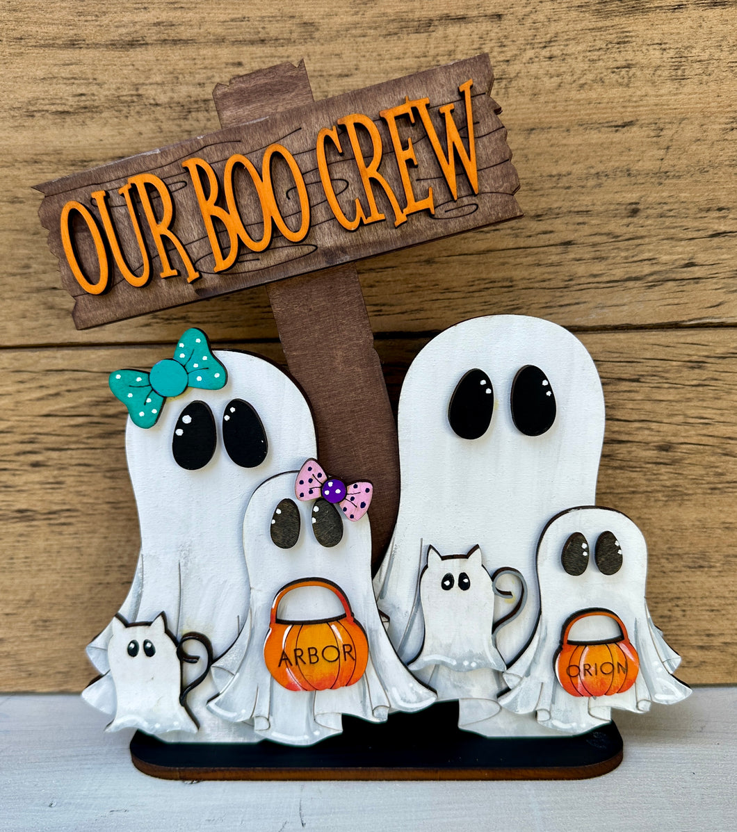 Our Boo Crew Shelf Sitter - Personalized - Unpainted