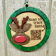 Load image into Gallery viewer, Christmas Tracker Ornaments - Unpainted - Scan to Track Santa on NORAD