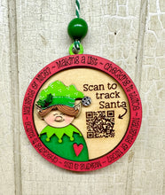 Load image into Gallery viewer, Christmas Tracker Ornaments - Unpainted - Scan to Track Santa on NORAD