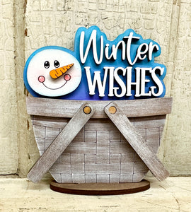 Christmas, Winter & New Year TINY Basket Inserts - Unpainted