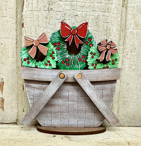 Christmas, Winter & New Year TINY Basket Inserts - Unpainted
